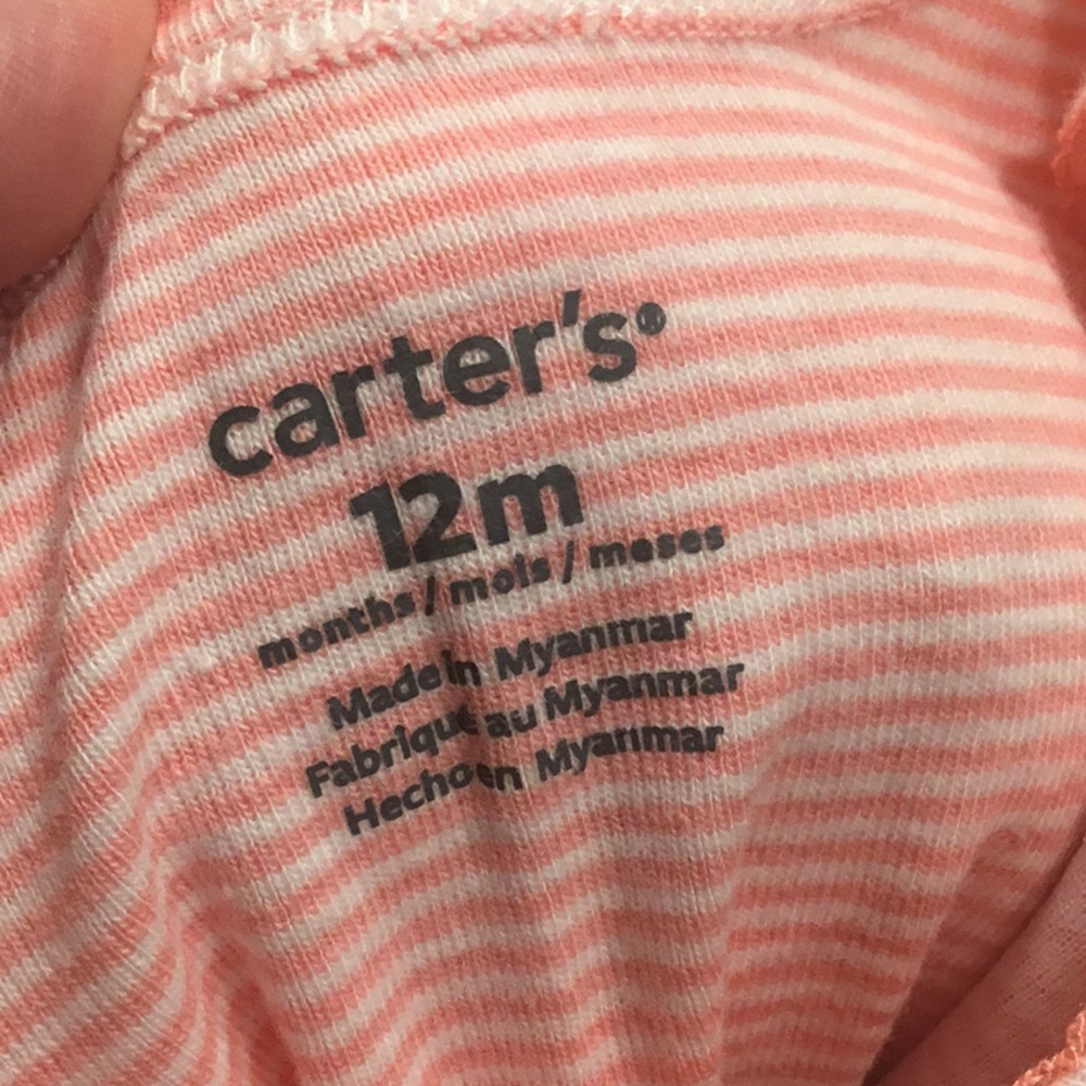 Carter’s Love My Mama Elephant Short sleeve onesie pant set Size 12 months - Picture 6 of 7